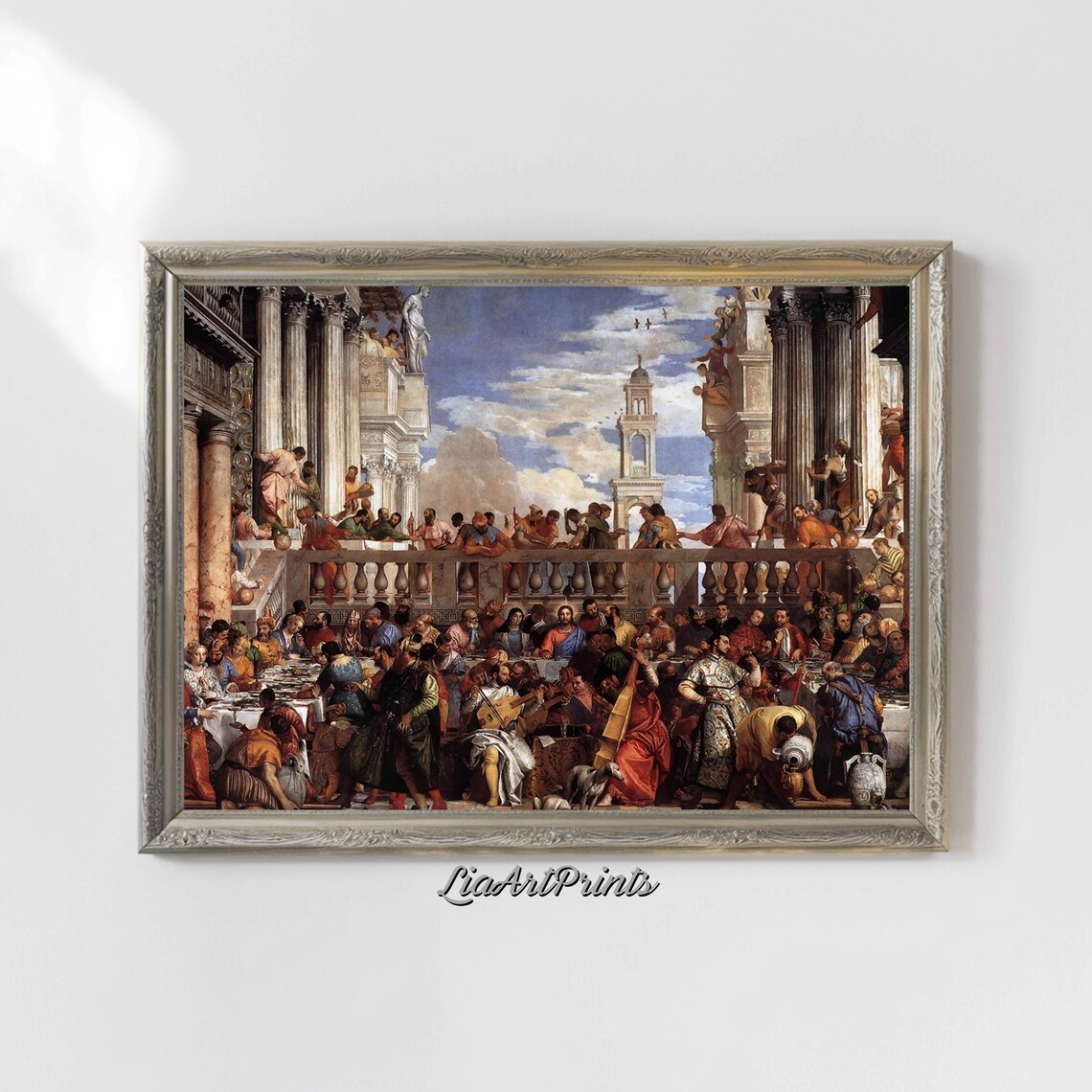 Renaissance Banquet Artwork, Grand Historical Scene - Image 4
