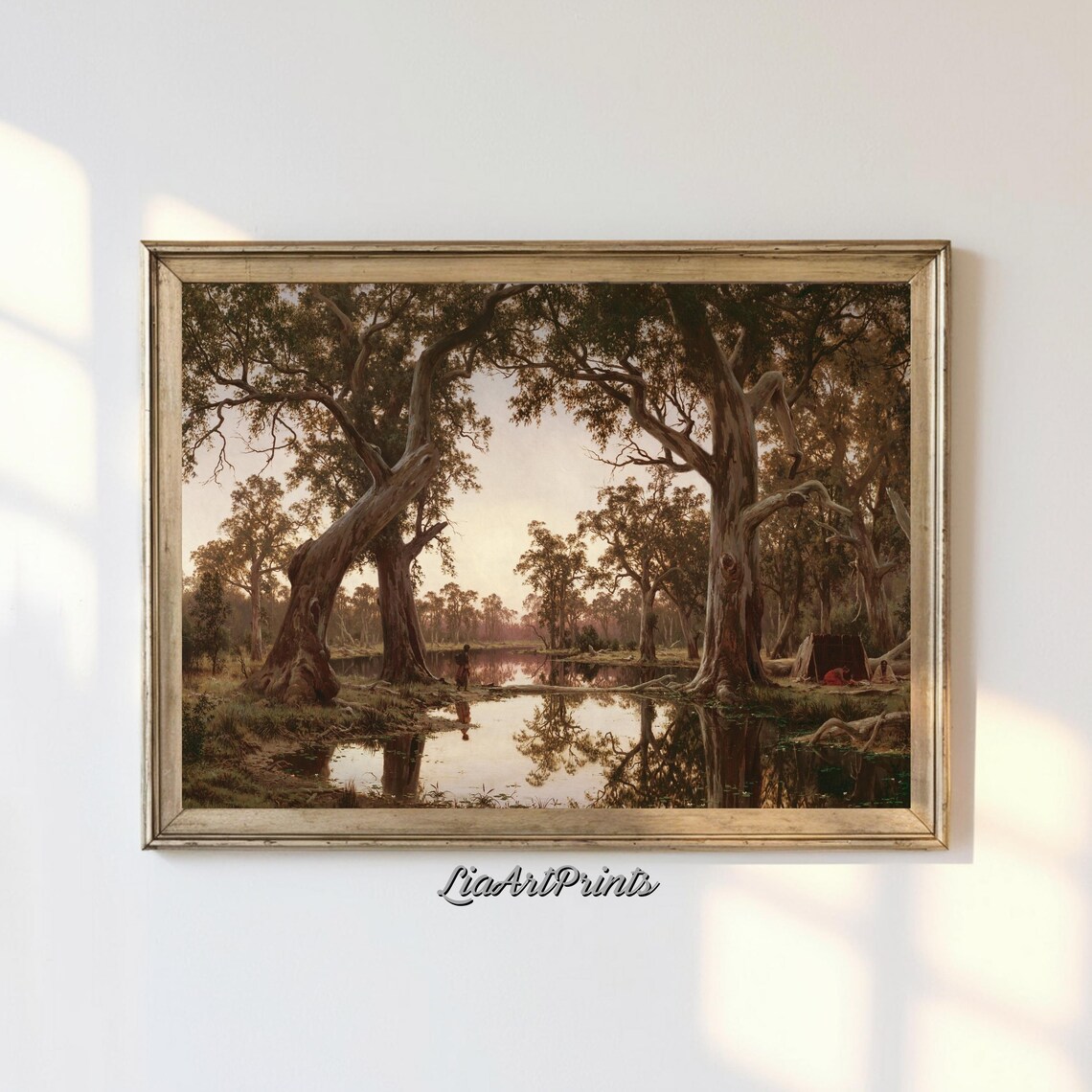 Peaceful Forest Reflection, Rustic Nature Decor