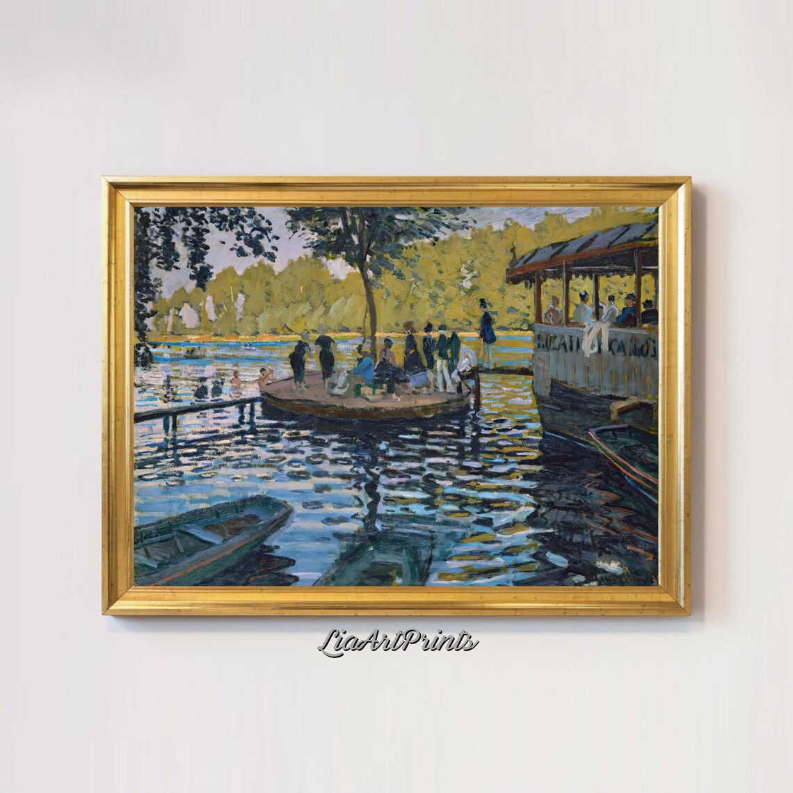 Impressionist Boating Scene, Classic French Art Print - Image 2