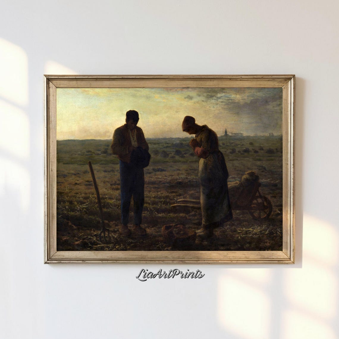 Jean Francois Millet The Angelus Praying Peasants Field Poster