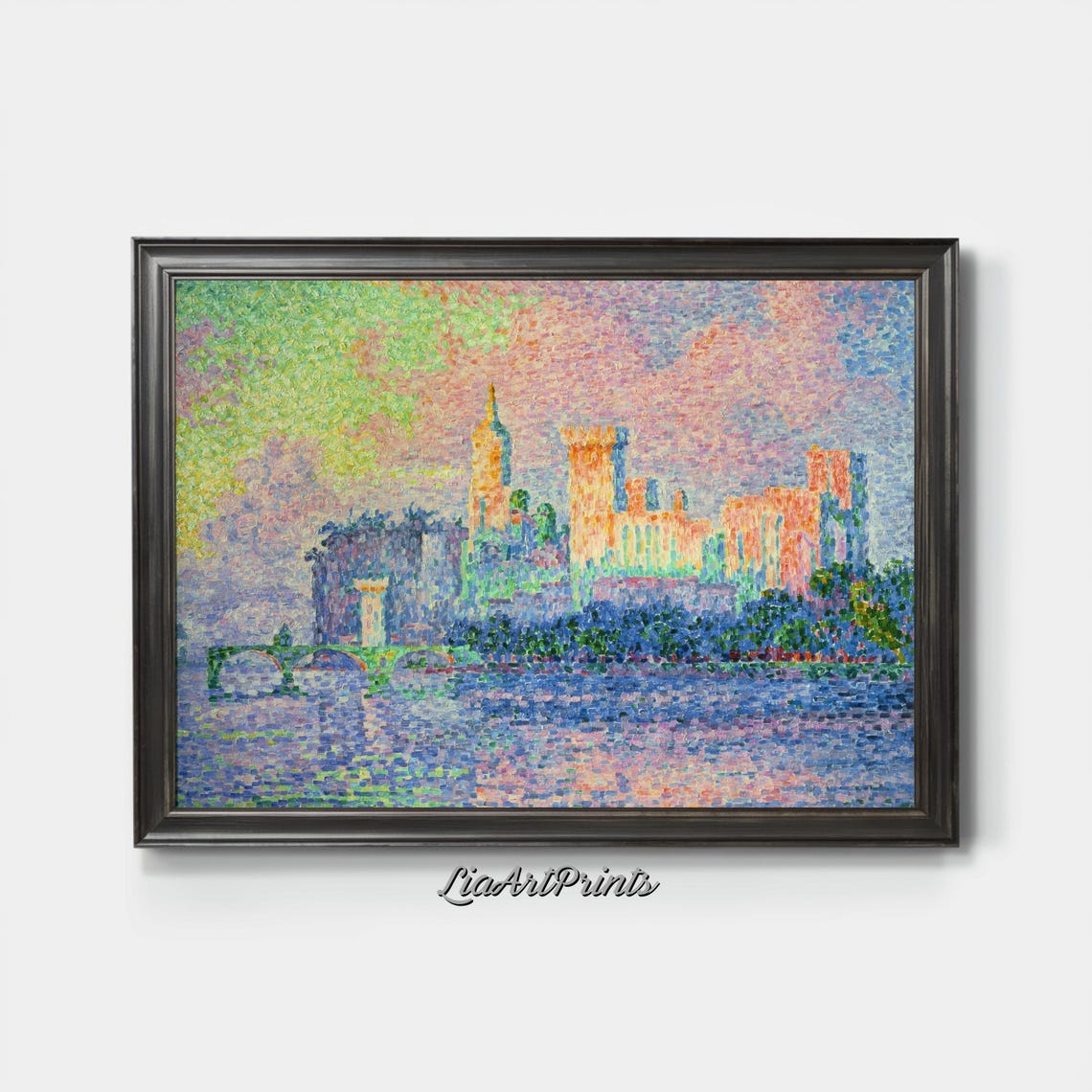 Paul Signacs The Papal Palace Avignon Pointillism Art Print Vibrant Post Impressionist Masterpiece - Image 2