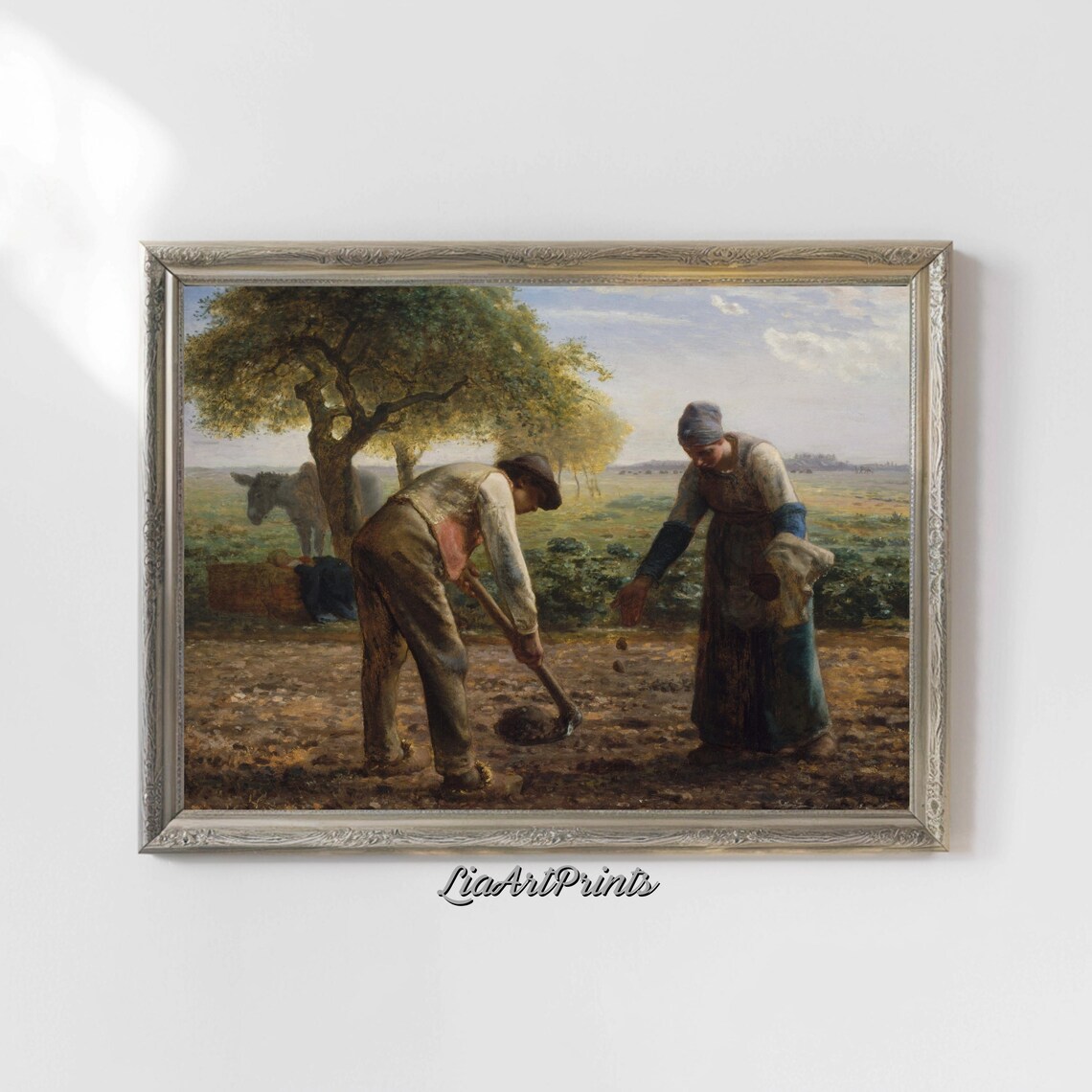 Jean Francois Millet Potato Planters Vintage Peasant Field Poster - Image 5
