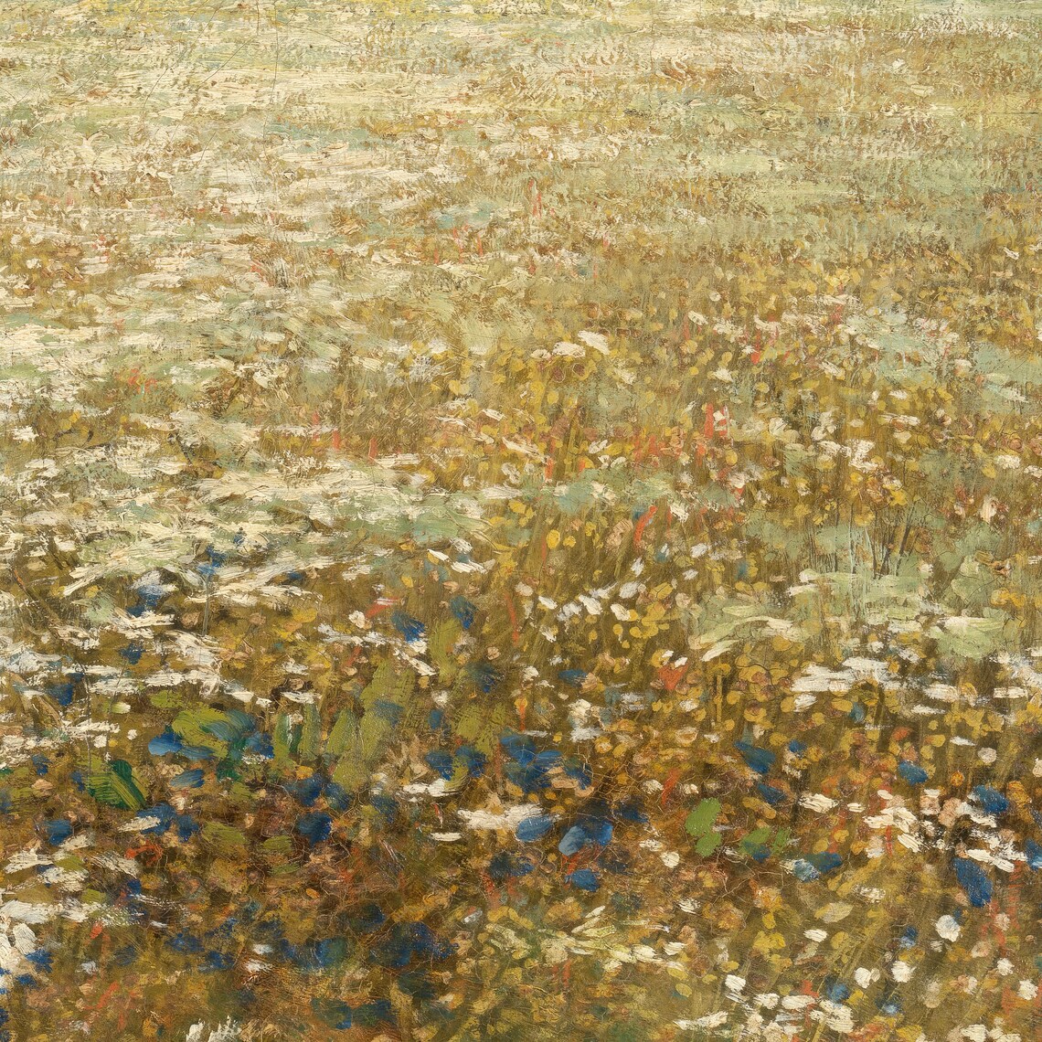 Vintage Wildflower Field Landscape Art Print, Farmhouse - Image 2