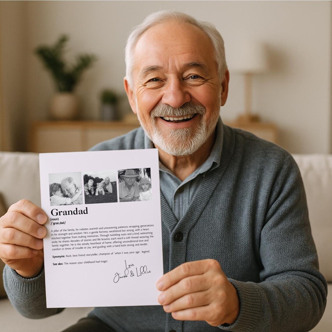 Father's Day Gifts for Grandad, Personalized Poster - Image 3