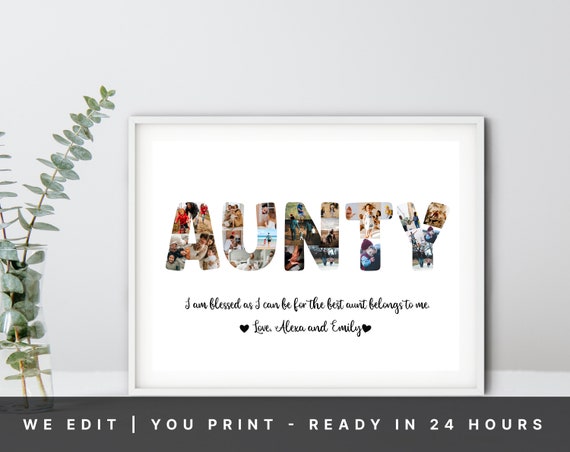 Personalized Aunt Photo Collage Auntie Custom Gift Gift For Aunt Aunt Gift Idea Aunt Picture Collage Auntie Photo Gifts Best Aunt Ever