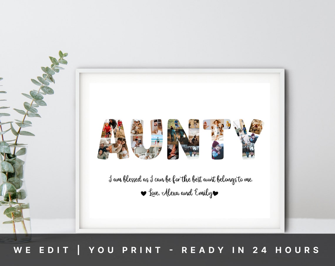 Aunty Photo Collage Best Aunt Ever Personalized Keepsake Gift Poster
