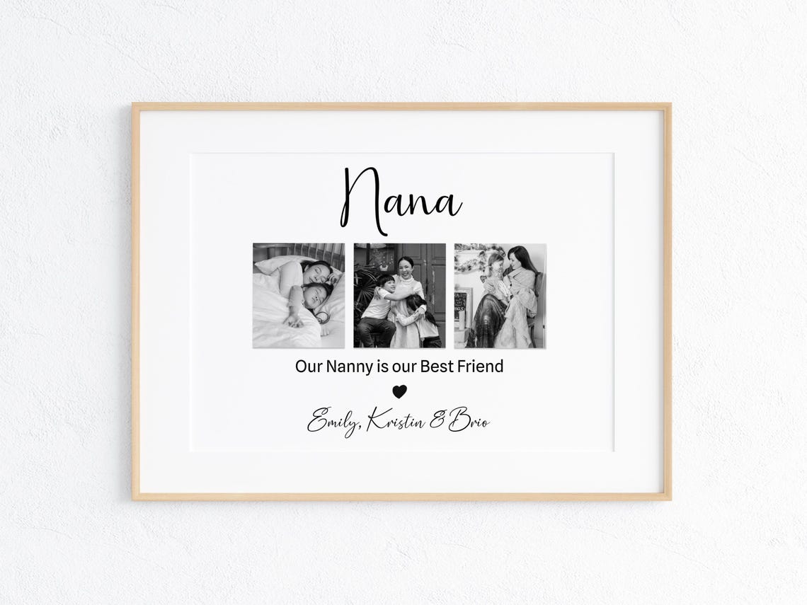 Custom Nana Photo Gift Nan Mothers Day Gift Personalised Nanny Birthday Print Gift Grandchildren Granny Nan Thank You Gift Photo Gift