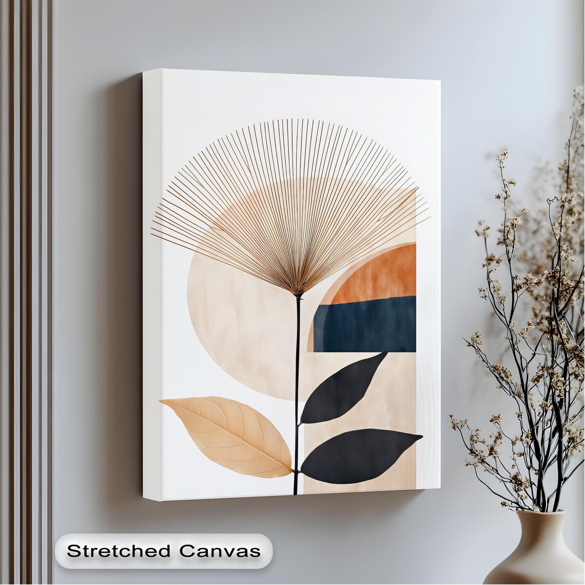 Abstract Leaf Canvas Art Framed Wall For Living Room