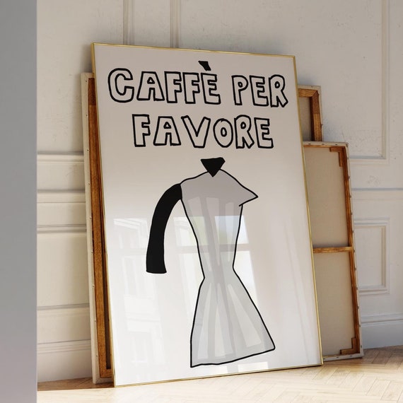 Coffee Art Print Trendy Kitchen Wall Art Retro Coffee Poster Kitchen Quote Print Vintage Kitchen Decor Trendy Coffee Art Print Art
