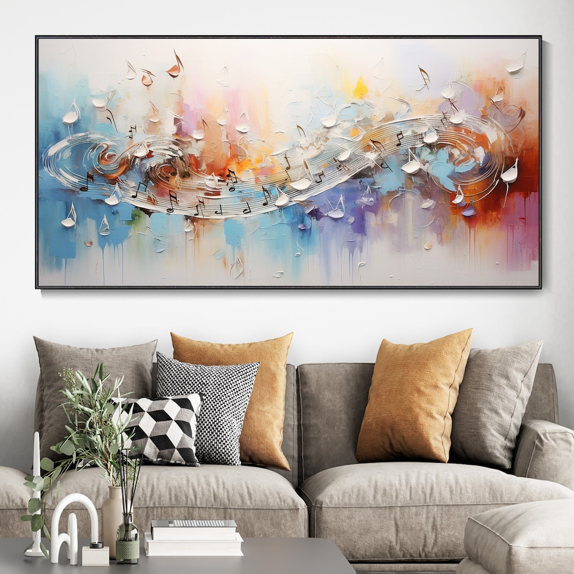 Custom Musical Note Abstract Art Print for Christmas - Image 3