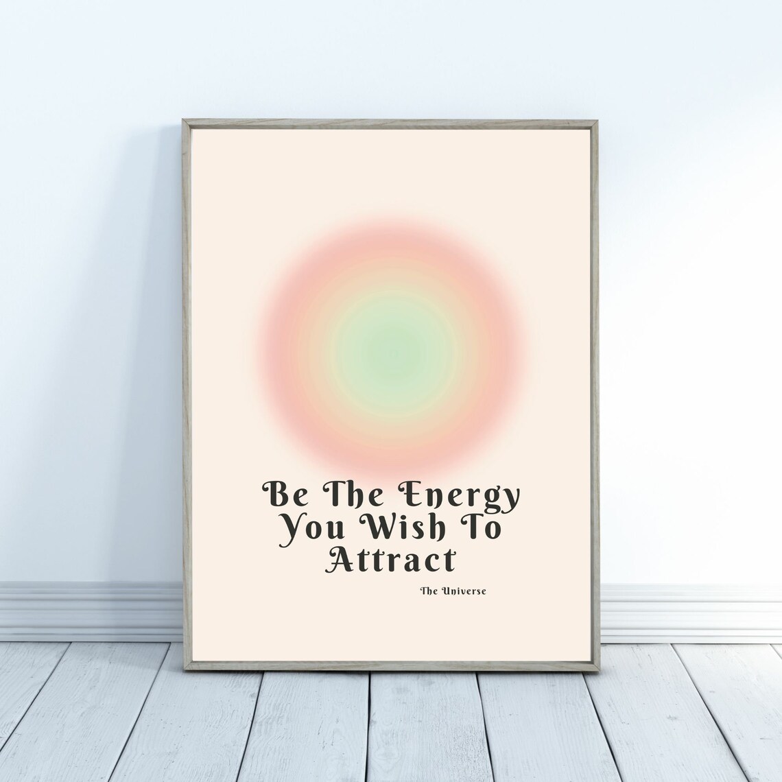 Be The Energy You Wish To Attract Aura Manifestation Quote Poster - Image 4