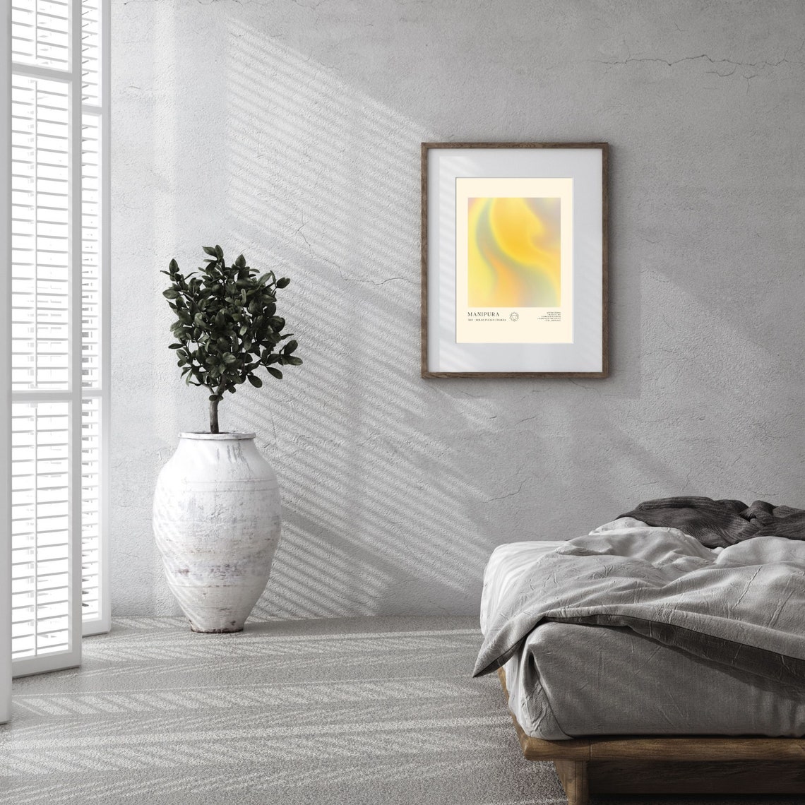 Manipura Solar Plexus Chakra Yellow Aura Spiritual Yoga Poster - Image 3