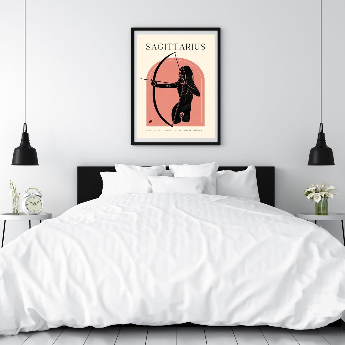 Sagittarius Zodiac Goddess Archer Constellation Astrology Poster Art - Image 4