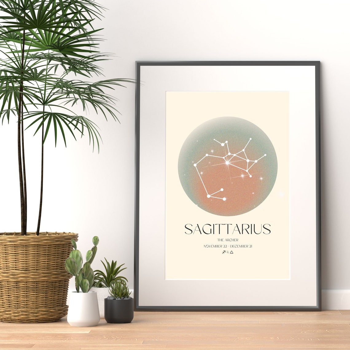 Sagittarius The Archer Zodiac Constellation Aura Circle Poster - Image 3