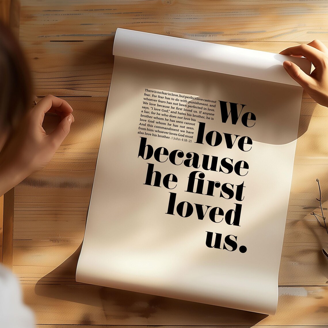 1 John 4:19 Christian Love Art Print, Wedding Verse - Image 5