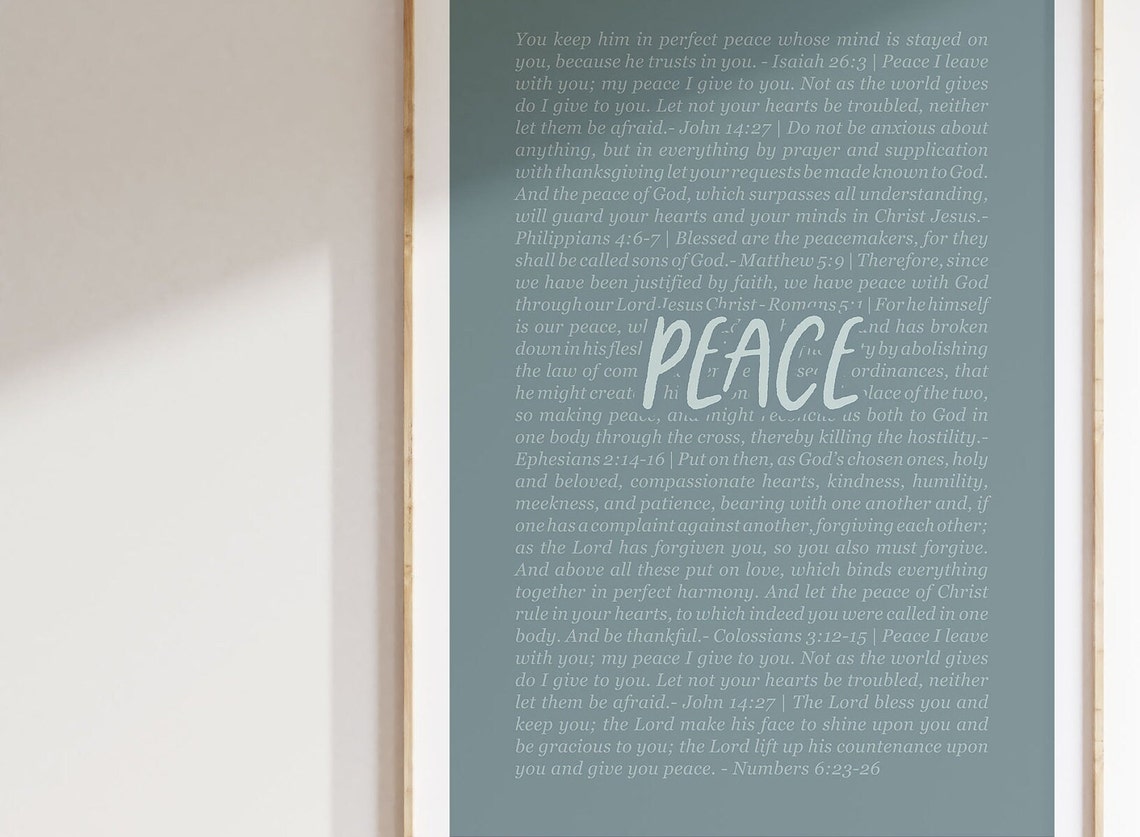 Peace Fruit Of The Spirit Bible Verse Artwork Scripture Christian Poster Baby Nursery Home Decor Instant Print - Image 4