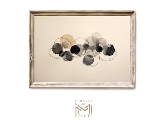 Ink Wash Abstract Wall Art Modern Minimalist Neutral Texture Painting Japandi Decor 209