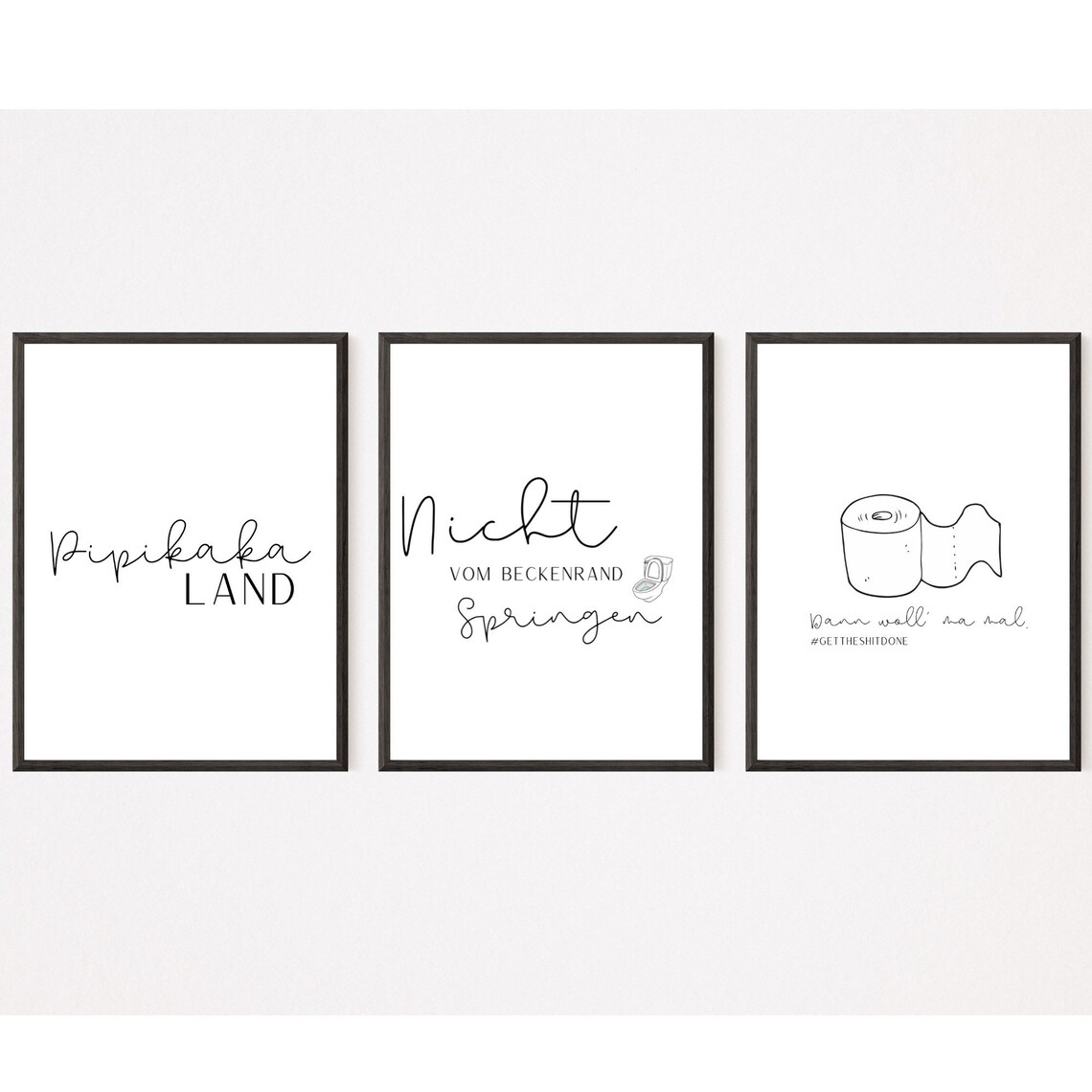 Funny WC Bathroom Typography Poster Print - Image 3