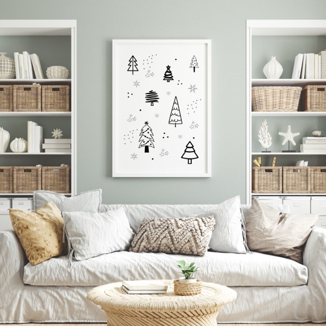 Christmas Tree Holiday Poster, Christmas Time Decor - Image 2