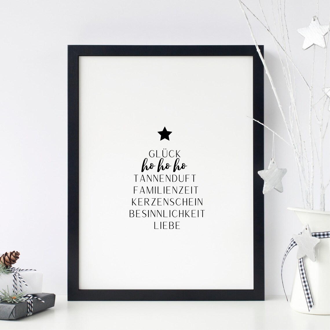 Christmas Word Tree Mural, Holiday Wall Art Print - Image 3