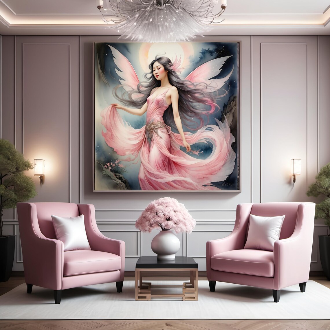 Celestial Fairy Art Print, Whimsical Elegant Decor - Image 2