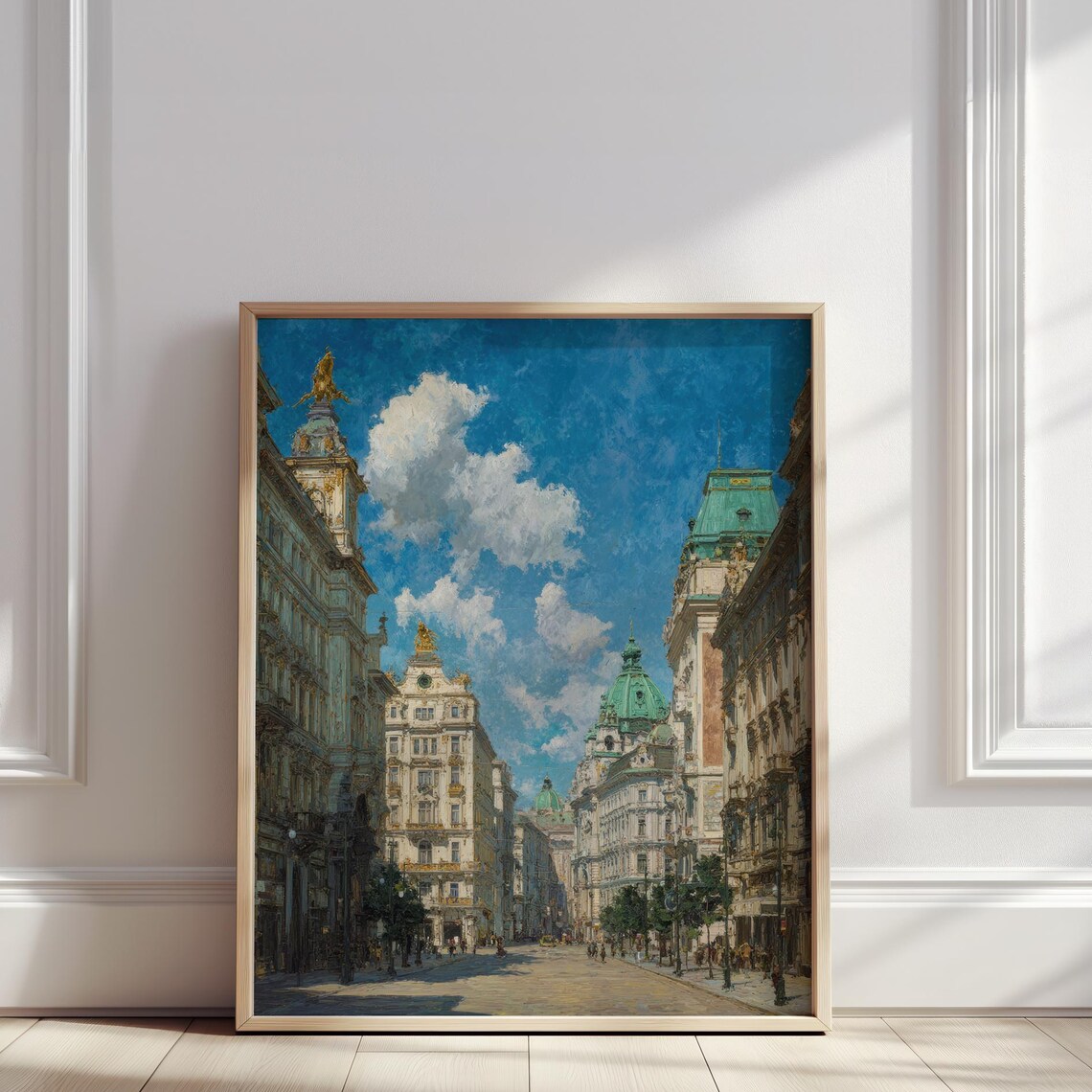 Vienna Graben Street Historic Baroque Architecture Painting Poster