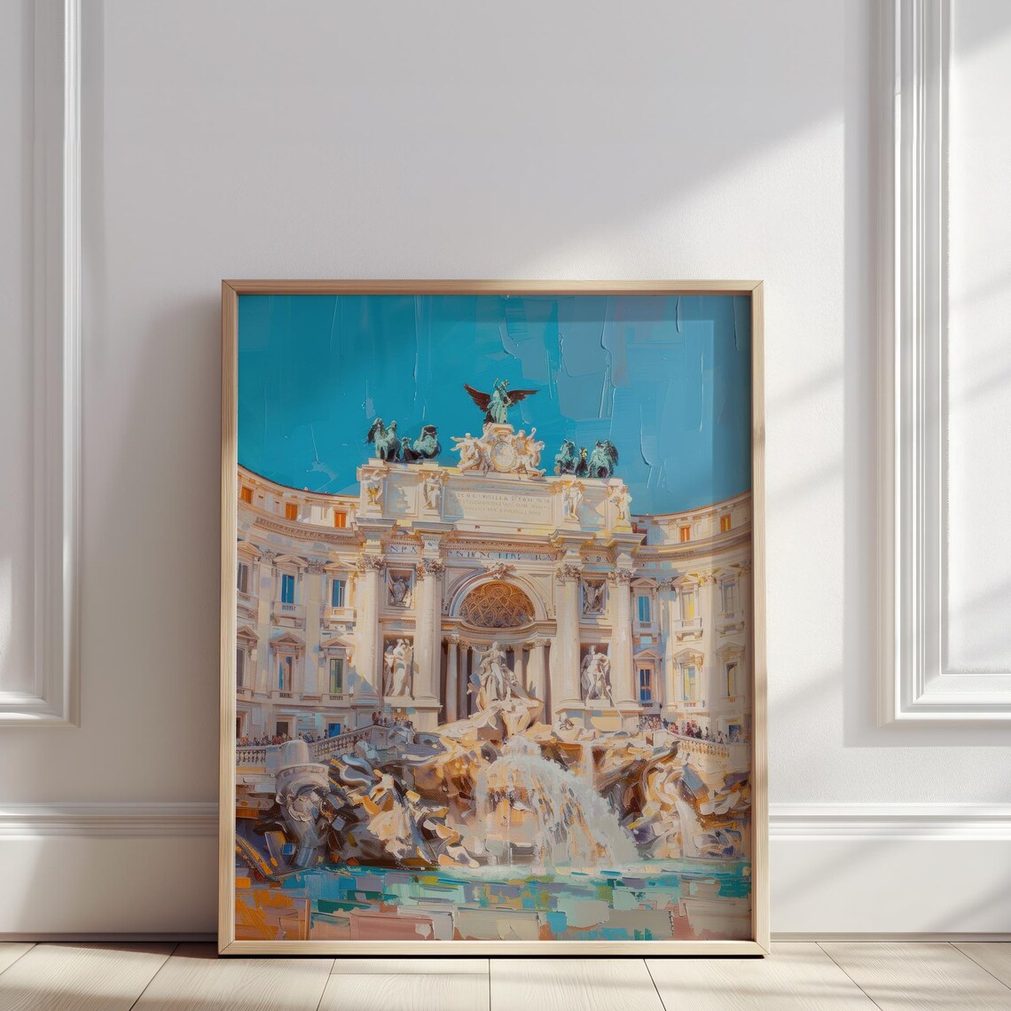 Rome Trevi Fountain Baroque Landmark Classical Painting Poster