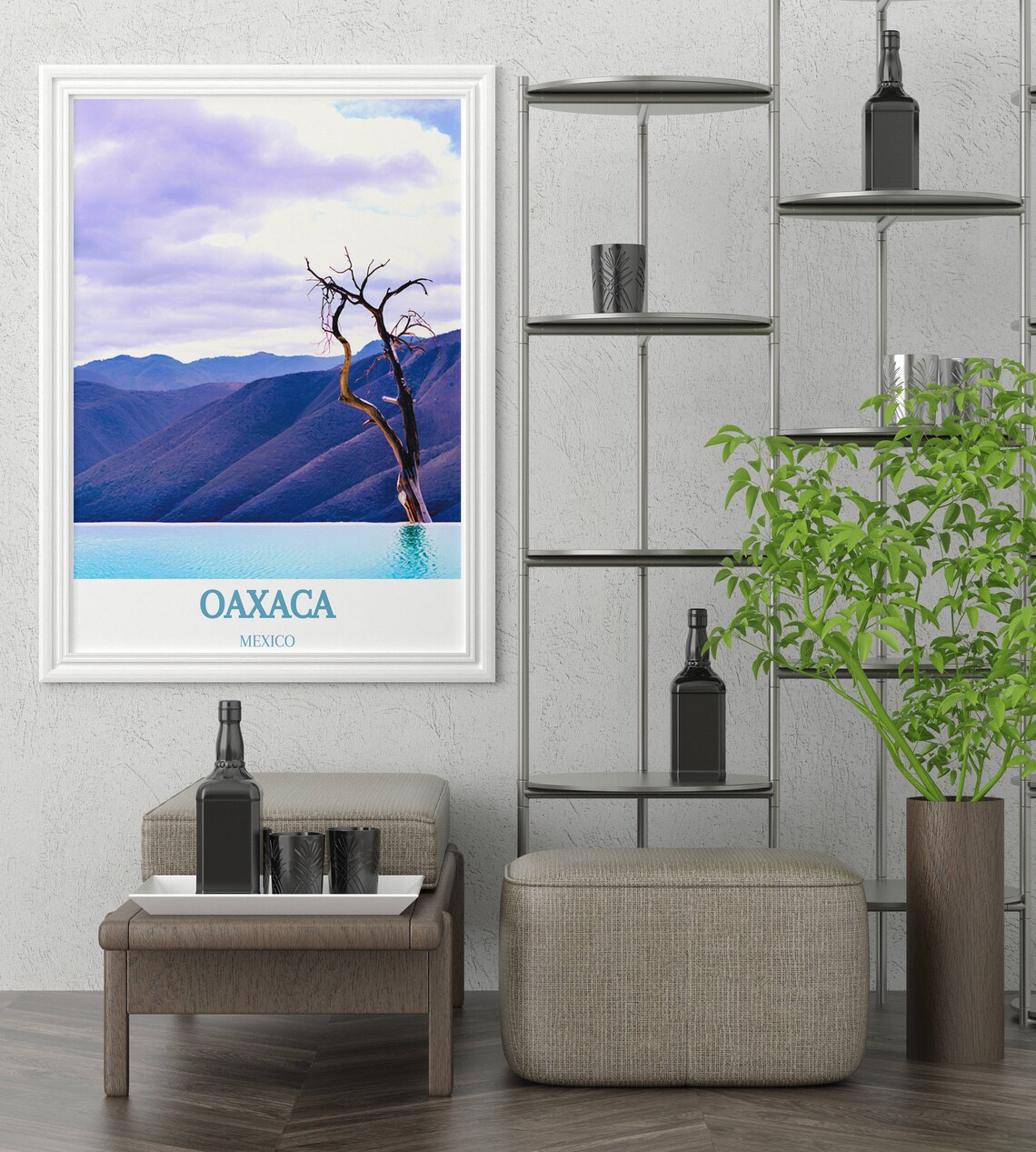Oaxaca Mexico Hierve El Agua Infinity Pool Mountain Vista Poster - Image 2