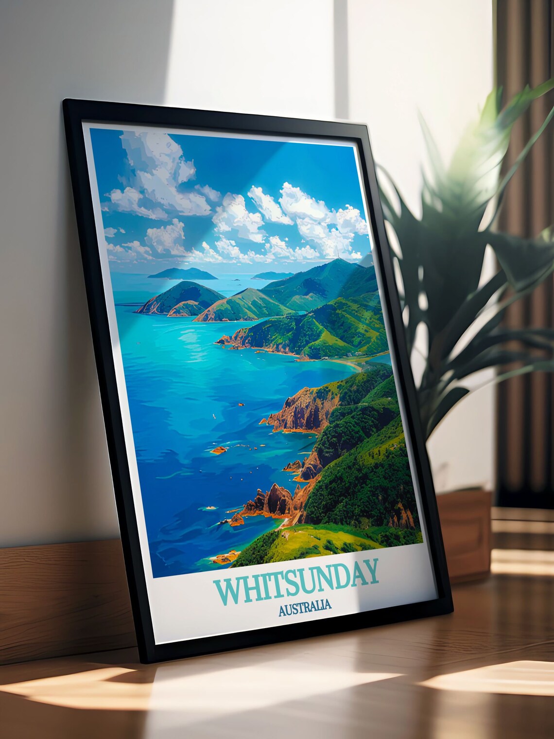 Whitsunday Scenic Great South Molle Island Coastline Travel Poster - Image 3