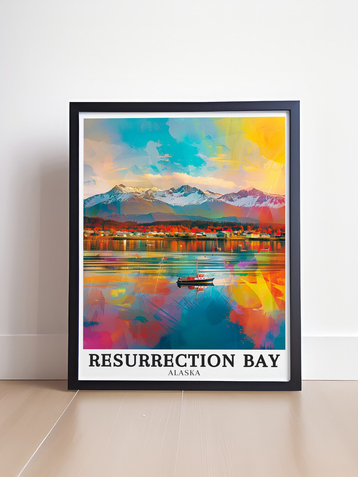 Resurrection Bay Travel Art Seward Town Travel Posters And Alaska Art Gifts Kenai Peninsula Wall Art Resurrection Bay Decor - Image 4