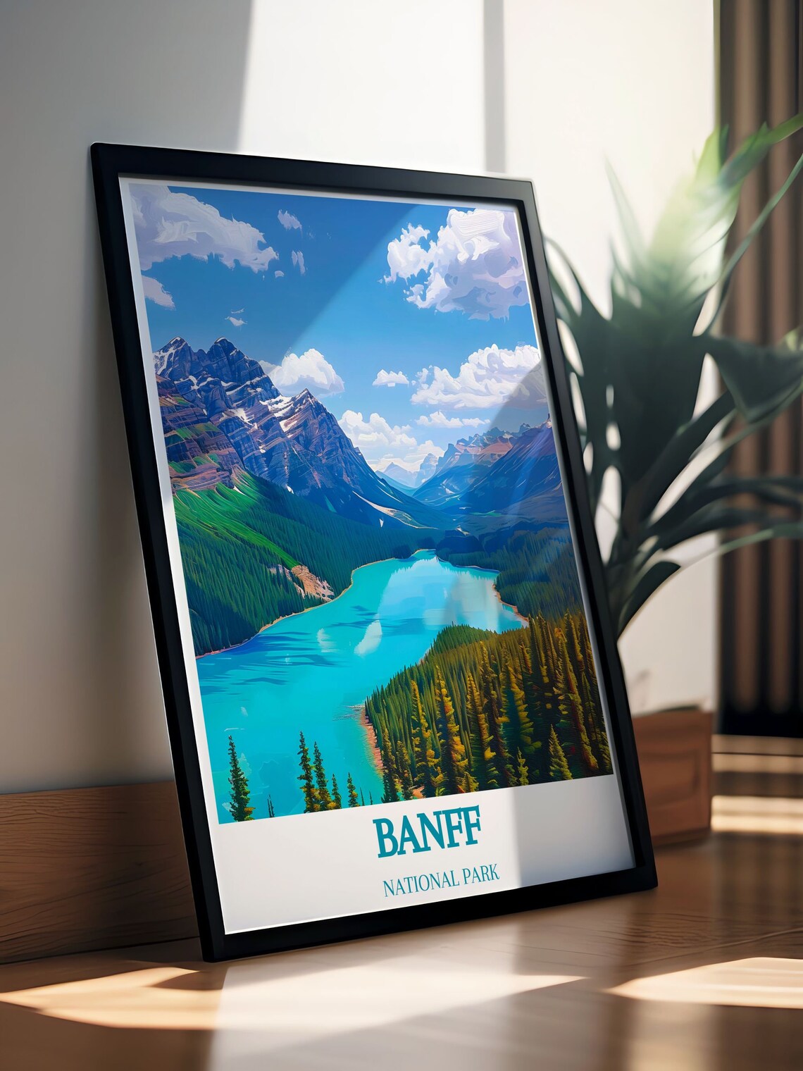 Banff National Park Peyto Lake Overlook Alpine Travel Poster - Image 3