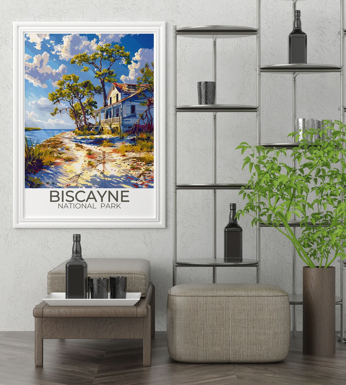 Biscayne National Park Historic Shore House By The Sea Poster - Image 2