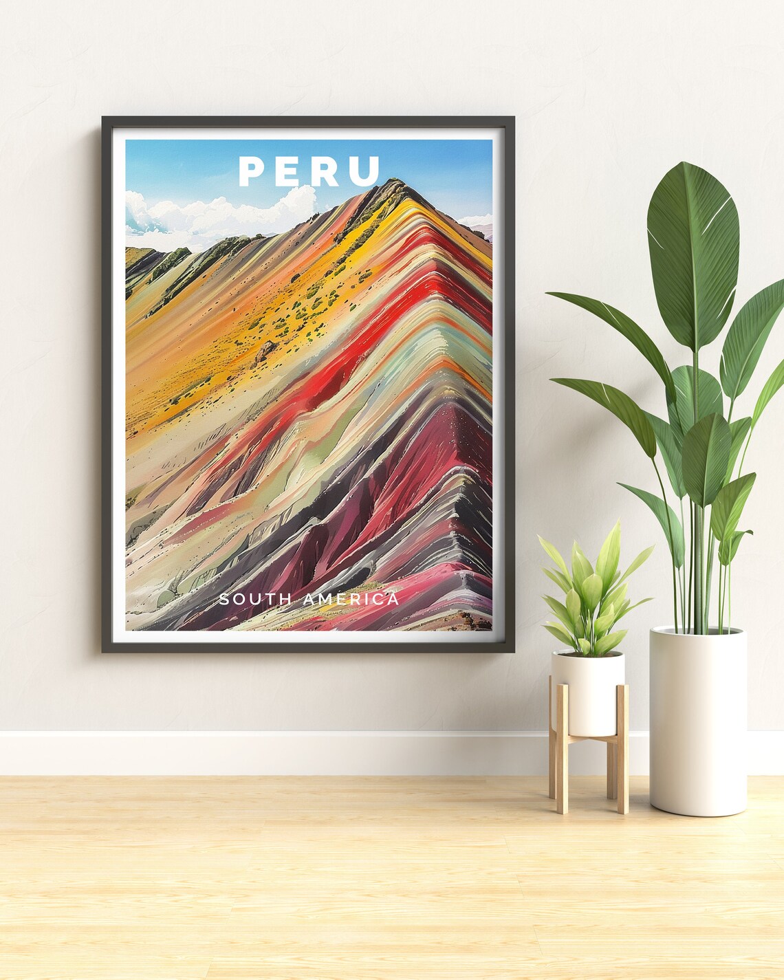 Peru Rainbow Mountains Travel Poster, Latin America - Image 3