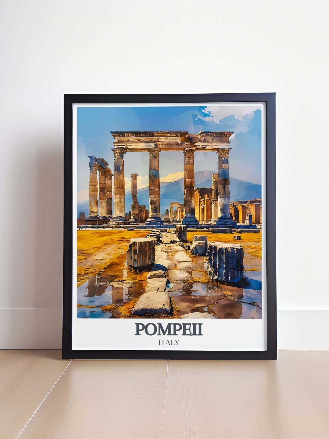 Pompeii Temple of Apollo Ruins with Tall Stone Columns Poster - Image 4