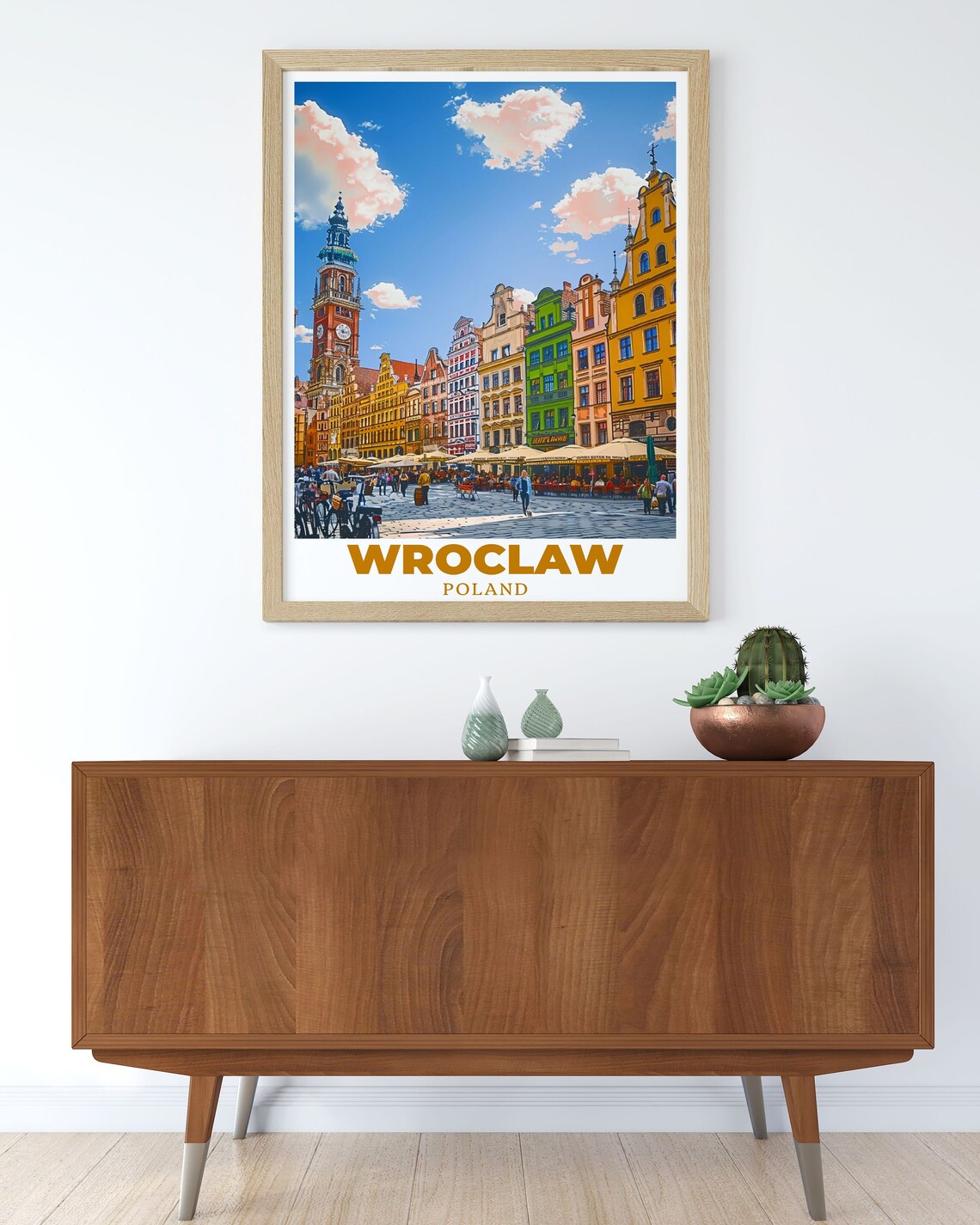 Wroclaw Poland Market Square Colorful Houses Old Town Poster - Image 2