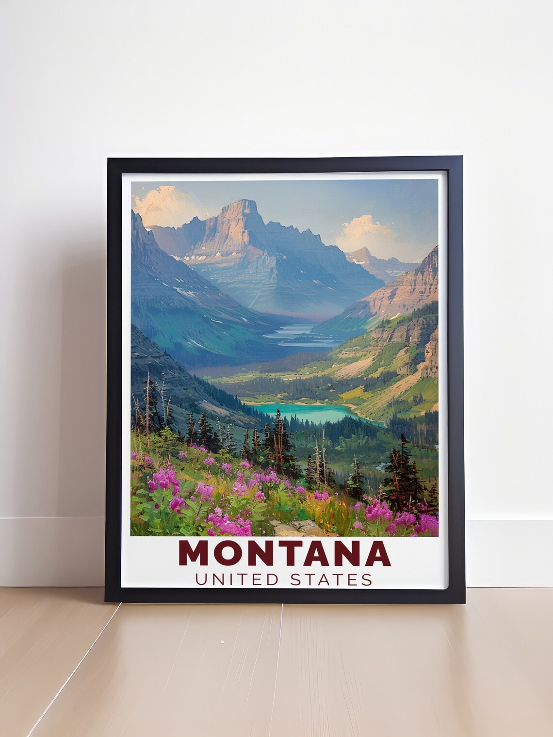 Montana Glacier National Park Travel Poster Print - Image 4