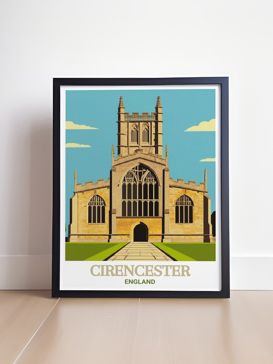 St John Baptist Church Cirencester Cotswolds England Travel Poster - Image 4