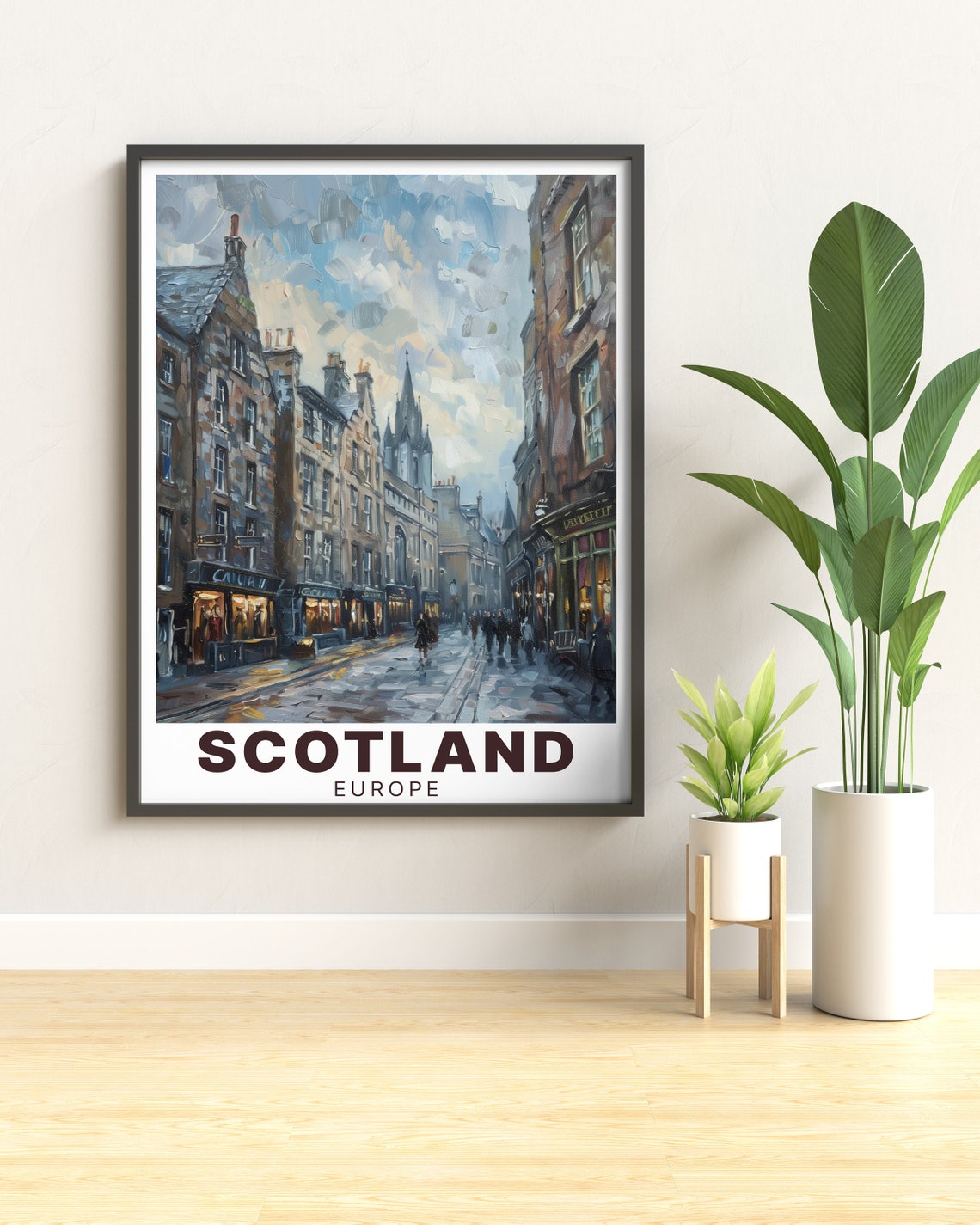 Scotland Wall Art Royal Mile With Beautiful Scotland Wall Art The Royal Mile Travel Print The Royal Mile Travel Poster - Image 2