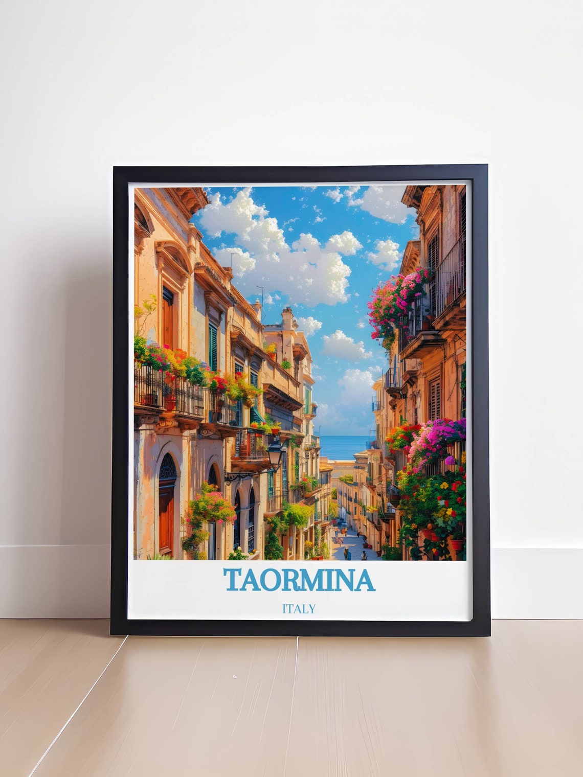 Taormina Italian Art Taormina Corso Umberto Awesome Travel Posters And Prints Perfect Gifts From The Heart Of Italy - Image 4