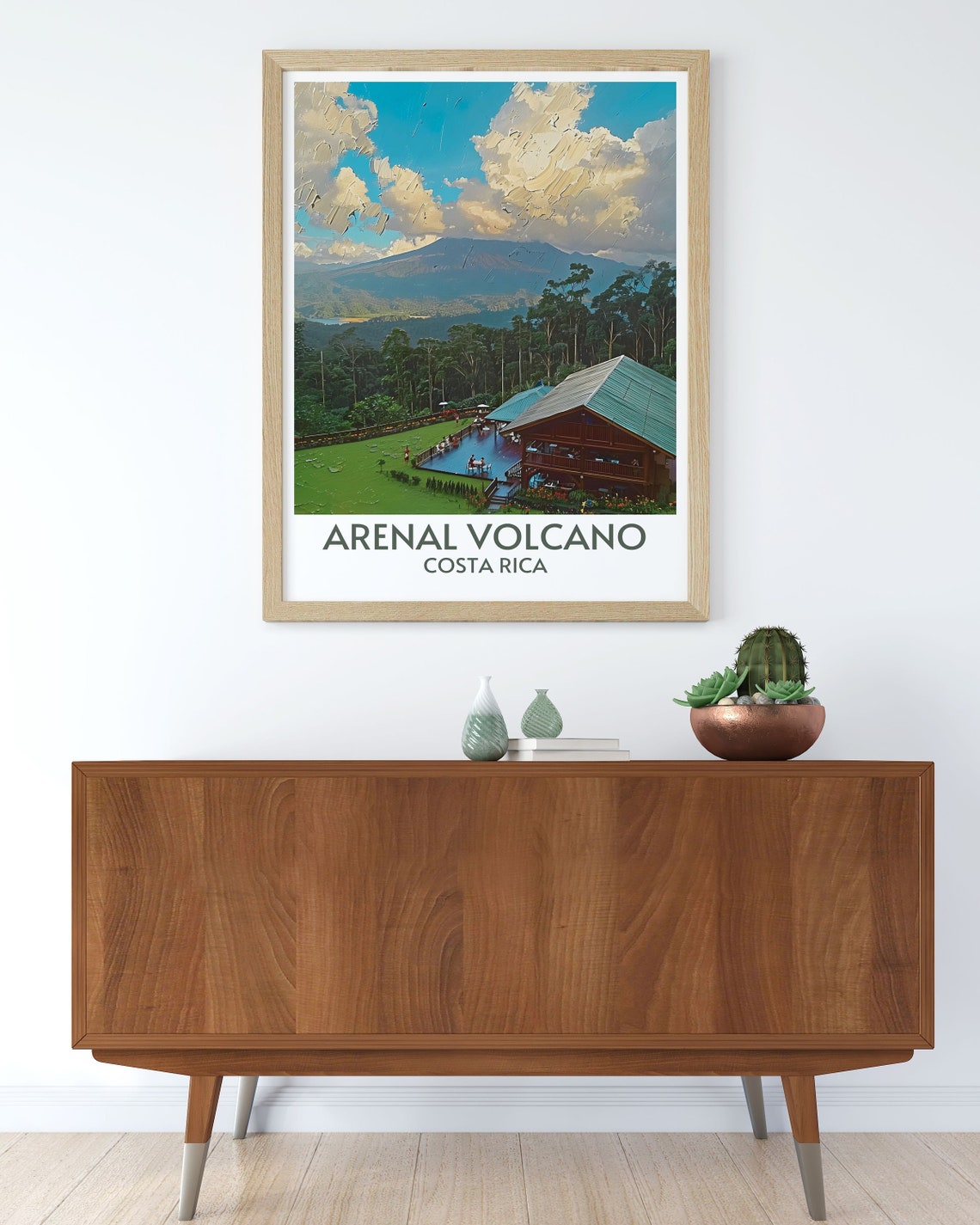 Arenal Volcano Costa Rica Lodge Tropical Rainforest View Poster - Image 3