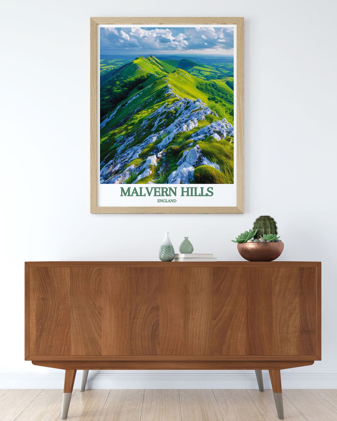 Malvern Hills England Limestone Ridgeline Panorama Scenic Poster - Image 2