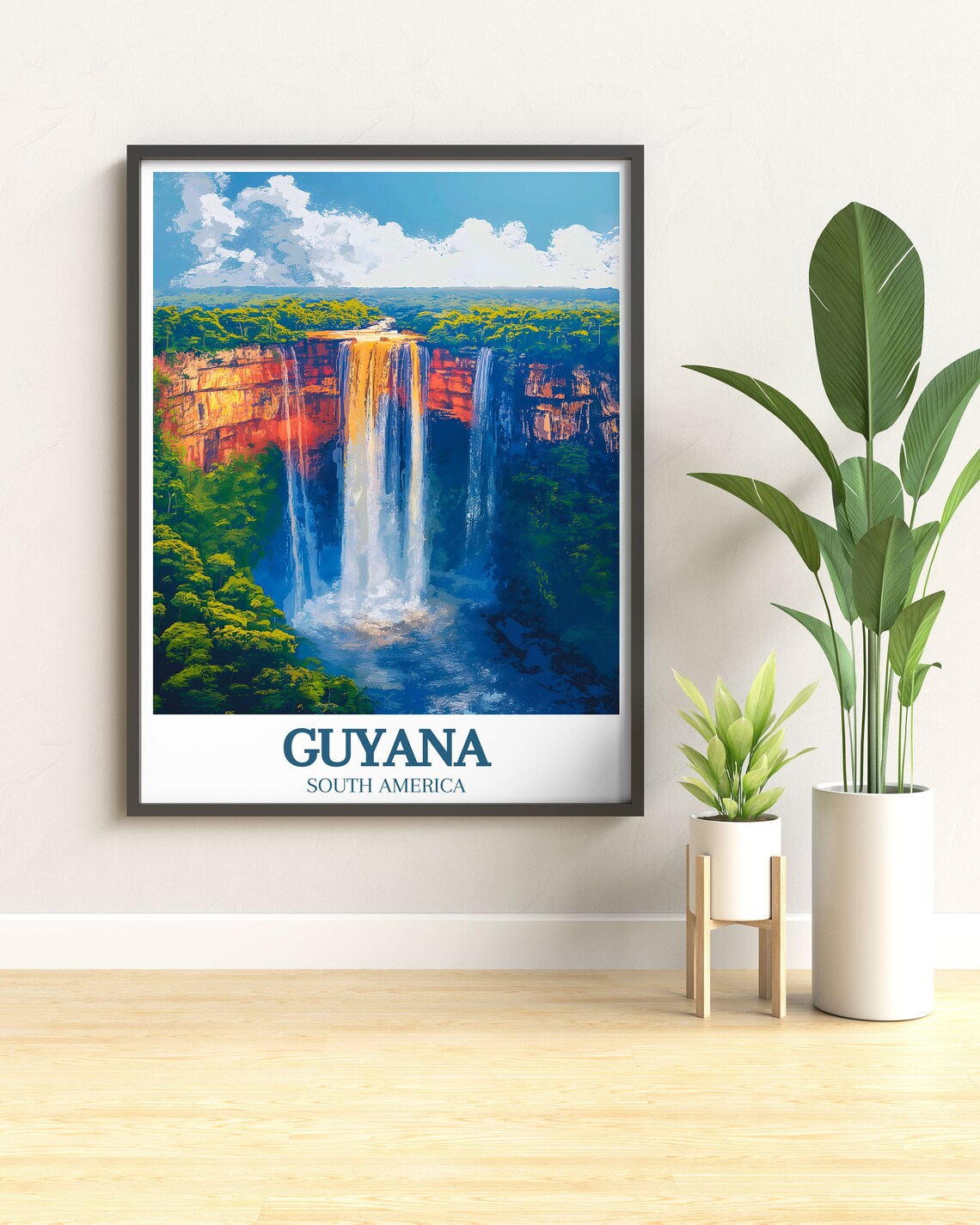 Kaieteur Falls Guyana Mighty Waterfall Jungle Wonder Travel Poster - Image 3