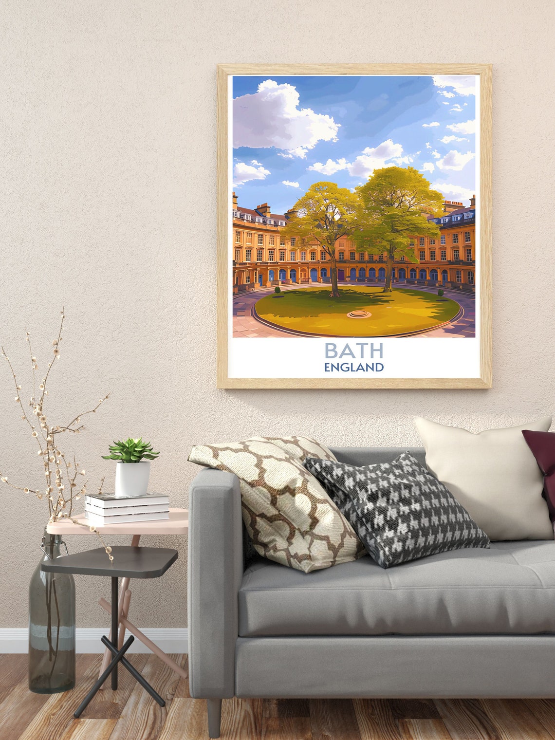 Bath The Circus Crescent Georgian Architecture England Travel Poster - Image 3