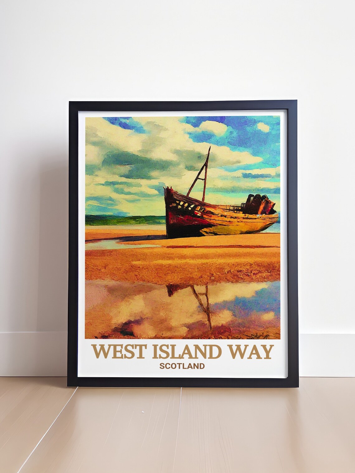 West Island Way Travel Poster Ettrick Bay Print West Island Way And Isle Of Bute Print West Island Way Decor Ettrick Bay Travel Poster - Image 4
