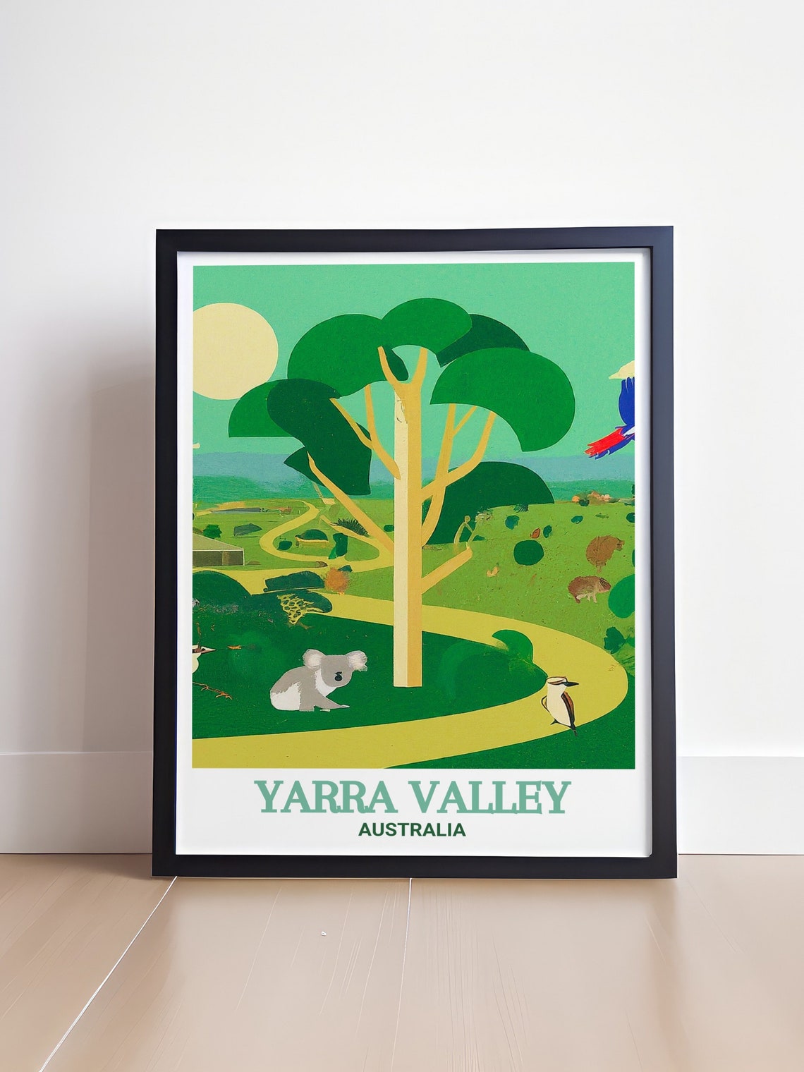 Yarra Valley Australia Koala Bushland Wildlife Scene Travel Poster - Image 4