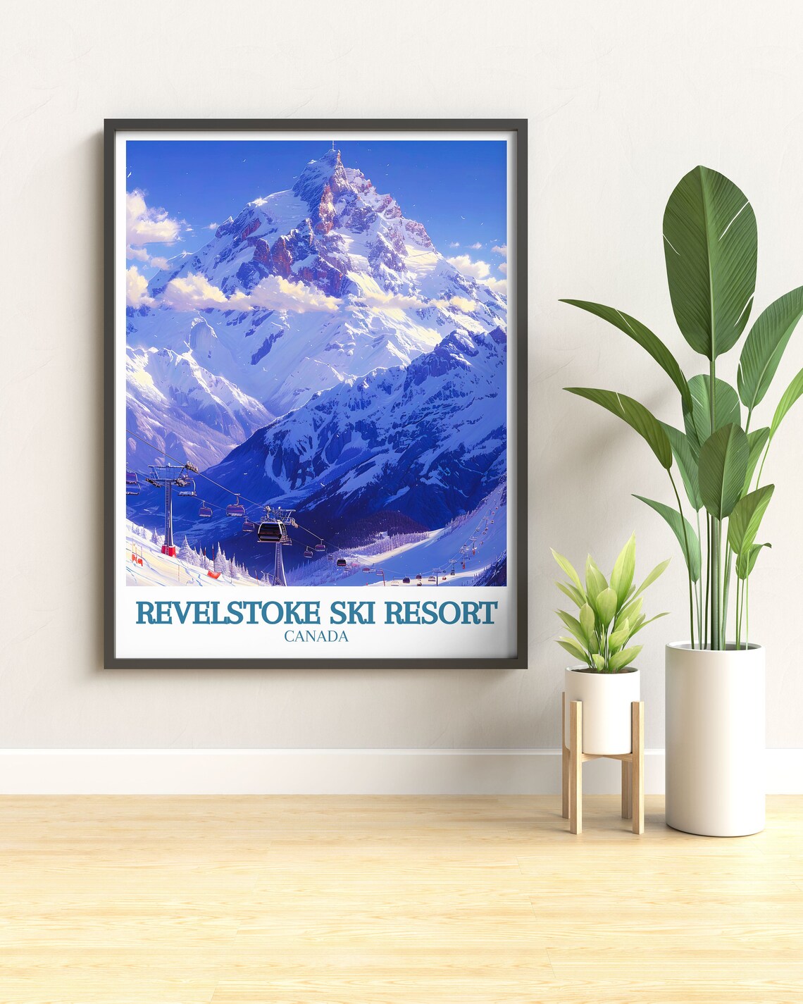 Revelstoke Ski Resort Canada Alpine Peak Chairlift Travel Poster - Image 2
