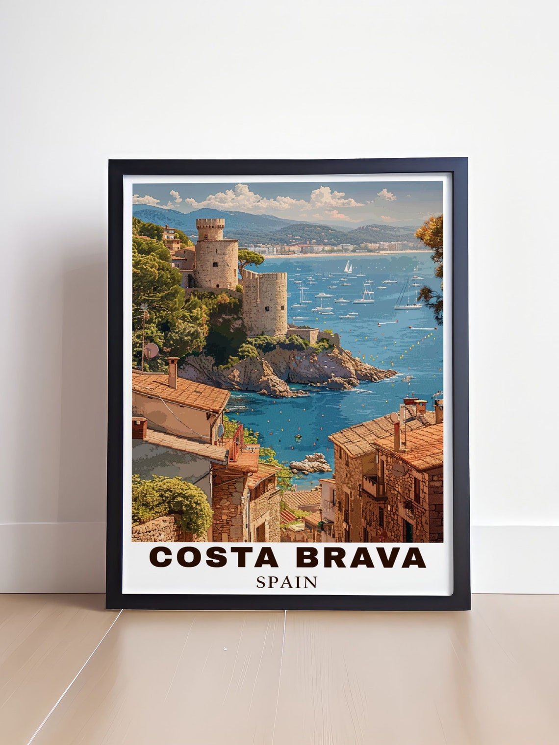 Tossa de Mar Castle Cliffside Harbor View Costa Brava Poster - Image 4