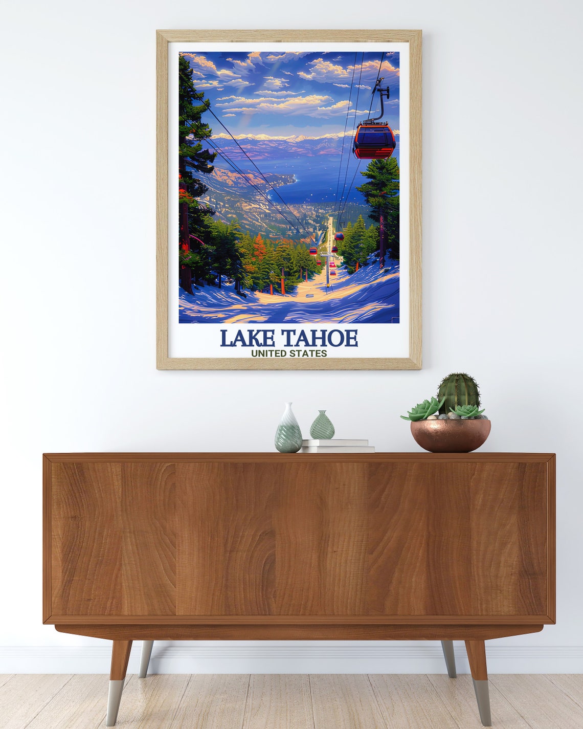 Lake Tahoe Travel Poster Heavenly Mountain Resort And Lake Tahoe Wall Art Collection Heavenly Mountain Resort And Lake Tahoe Prints - Image 3