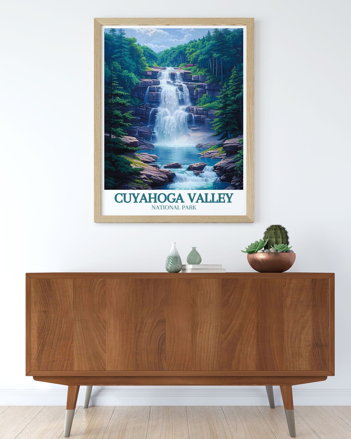 Cuyahoga Valley National Park Brandywine Falls Bridge Poster - Image 3
