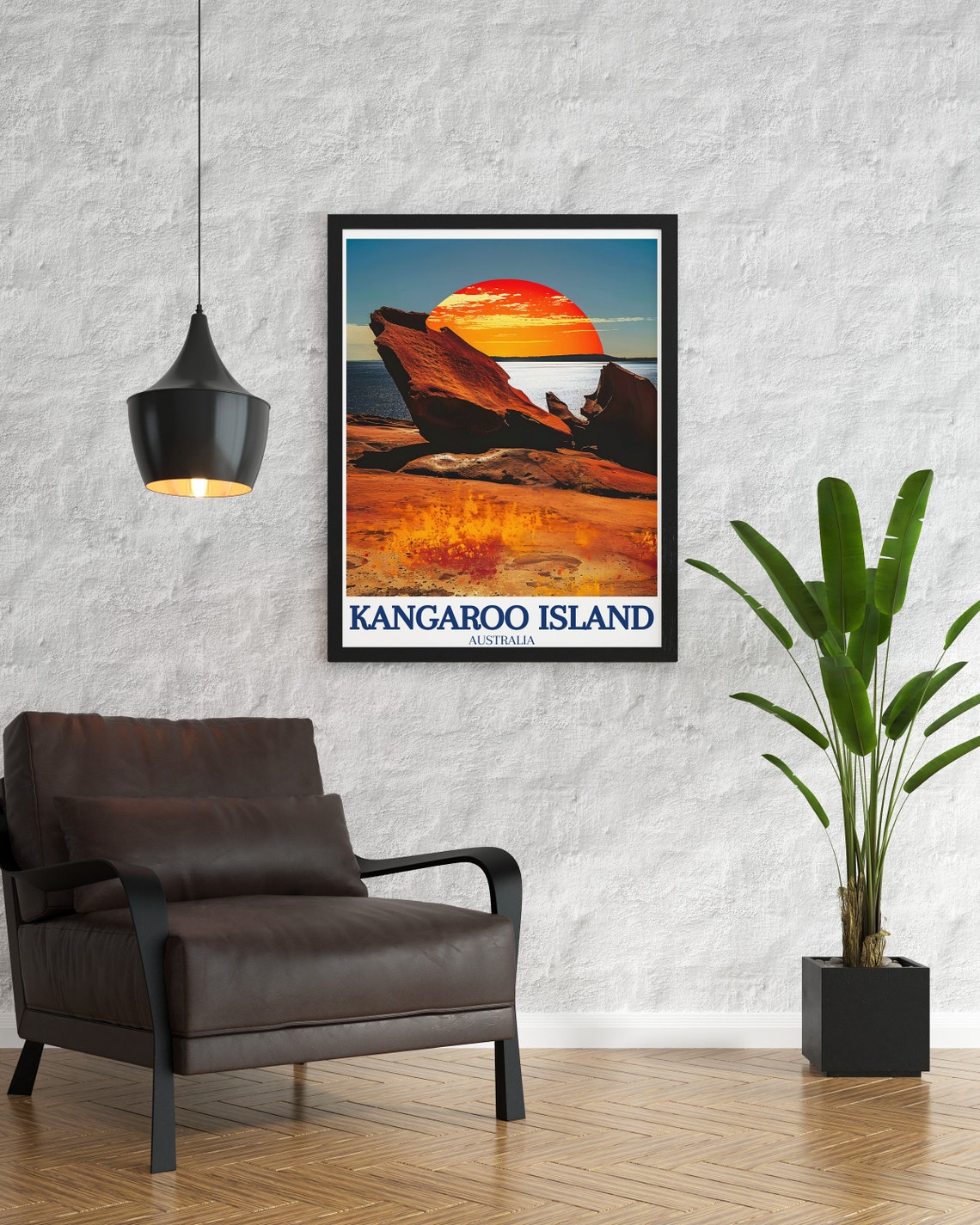 Kangaroo Island Australia Remarkable Rocks Sunset Coastal Poster - Image 3
